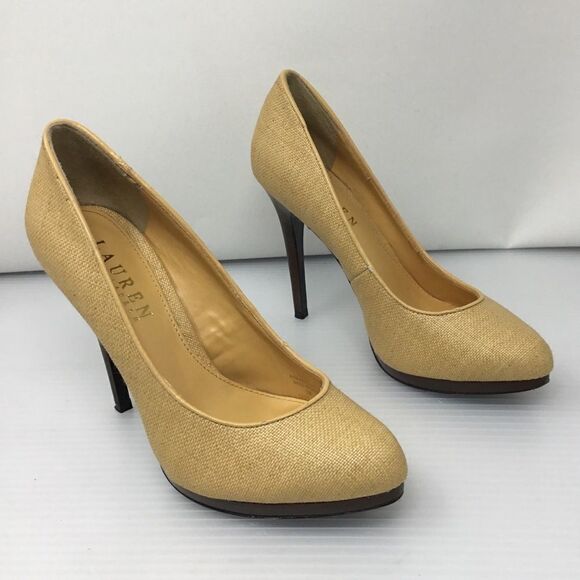 Ralph Lauren Kailee Lacquered Straw Pump (B7) - Picture 1 of 8